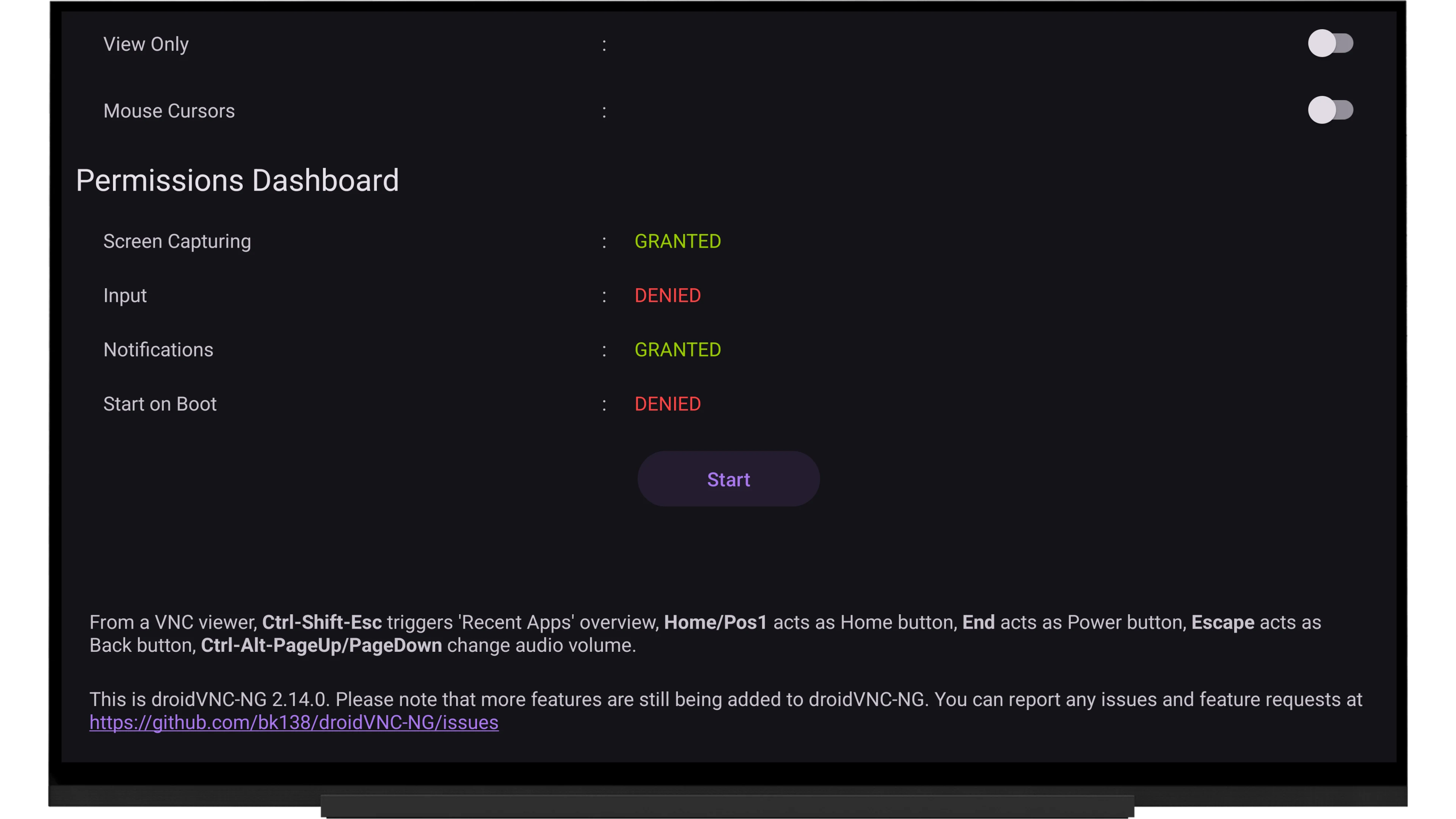 droidVNC-NG VNC Server screenshot